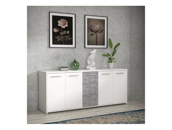 FORTE Sideboard Sideboard, 180 cm Breit, 3 Schubkästen, viel Platz