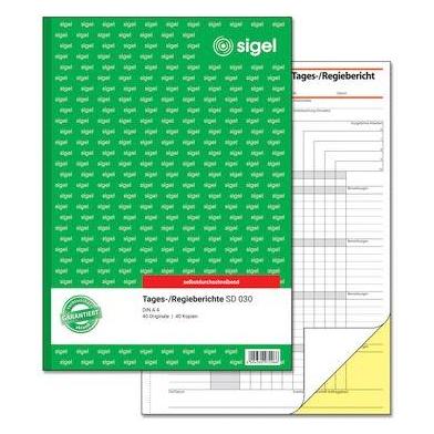Sigel Tages-/Regieberichte (40x) (SD030)