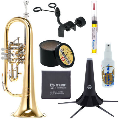 B&S 17/2T-L Bb Flugelhorn Set Noir