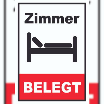 HB-Druck Zimmer belegt Hochkant Schild A1 (594x841mm)