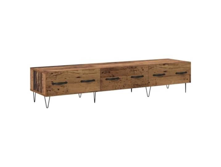 LKJephalotrope TV-Schrank Altholz-Optik 150x36x30 cm Lowboard mit Schublade Praktisches TV-Lowboard in Altholz-Optik fuer Wohnzimmer und Schlafzimmer, mit mattem Metallgriff und Stauraum.