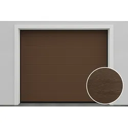 DoorHan Garagentor DIY, M-Line, Woodgrain, RAL 8014 - Sepiabraun