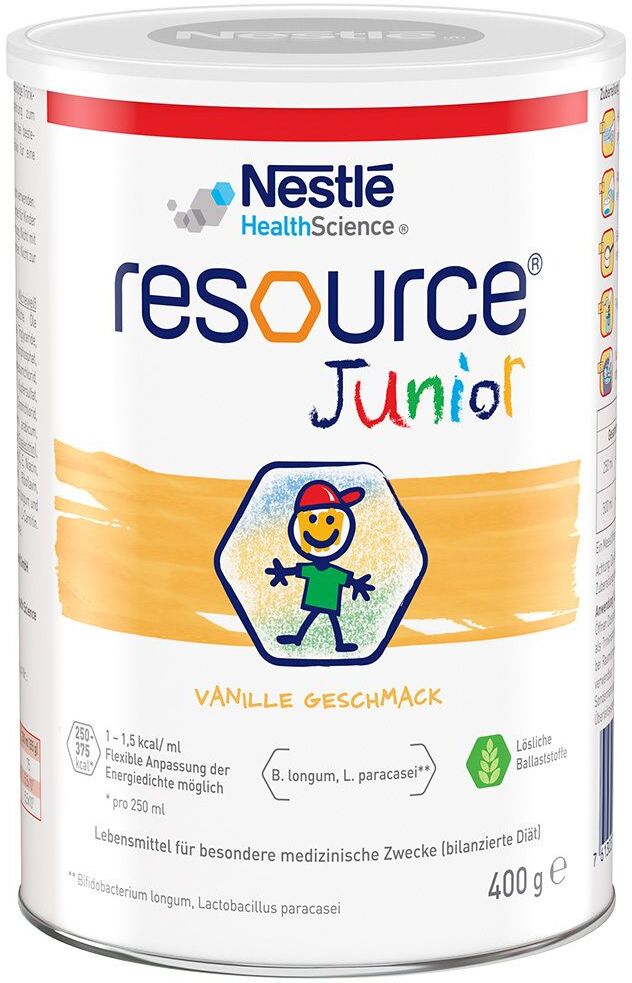 Nestle Resource Junior Vanille-Geschmack Pulver 12x400 g