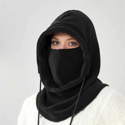 Perfect Picks Market Thermal Windproof Balaclava Face Mask With Fleece Neck Warmer For Motorcycle And Cycling black
