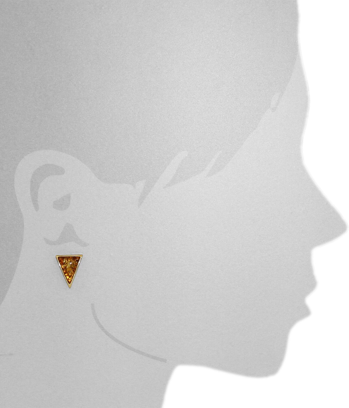 Paar Ohrstecker OSTSEE-SCHMUCK "Ostsee-Schmuck Ohrstecker Classic 17 x 14 mm", gelb (weiß, neutral), Ohrringe, Damen, 17 x 14mm, Silber 925 (Sterlingsilber), Paar Ohrstecker