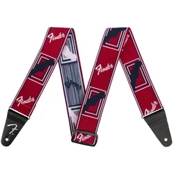 Fender Gitarrengurt Weighless 2 Mono Strap Red/White/Blue - Gitarrengurt
