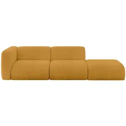 SOFA Ottomane Links MIRA-S3 296x89x70 Senfgelb Cord