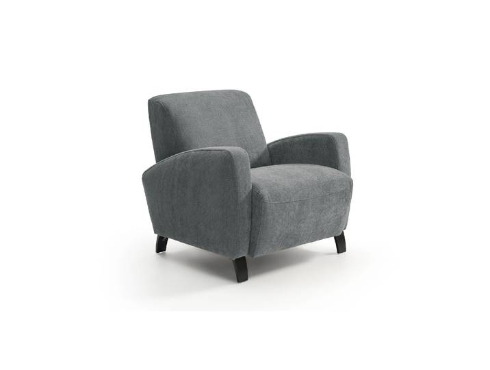 JUAN - Fauteuil cabriolet - Velours, Gris souris