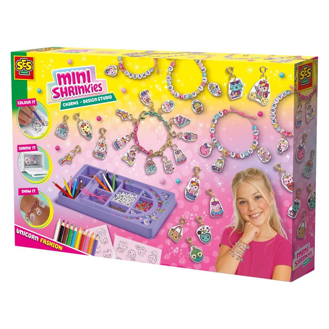 Ses Creative - Mini Shrinkies - Charms Design Studio - Schrumpffolie Set - Armbänder selber machen - (340.14170)