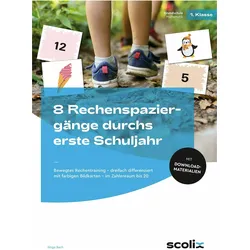 Bach:8 Rechenspaziergänge durchs erste, Schulbücher von Singa Bach