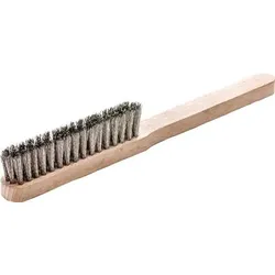 Feinbürste L.225mm 0,15mm VA-Stahldraht Besatz-L.110mm 4-reihig 12 LESSMANN
