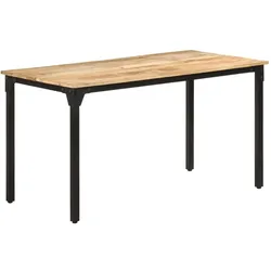 vidaXL Esstisch 140x70x76 cm Raues Mangoholz