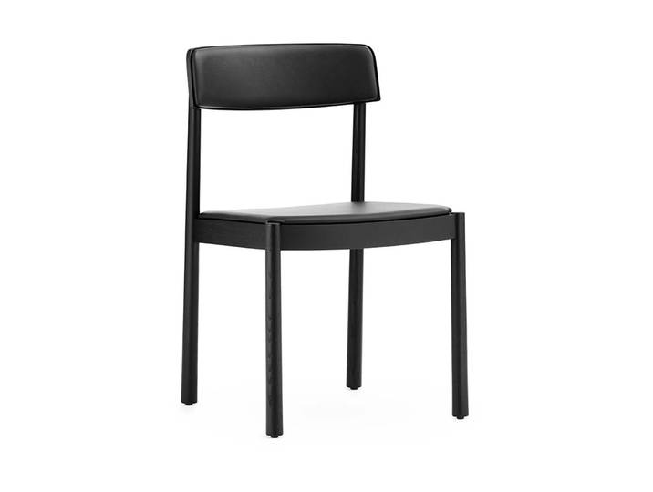 Normann Copenhagen Timb Stuhl mit Sitzkissen Black/ Ultra Leather - Black