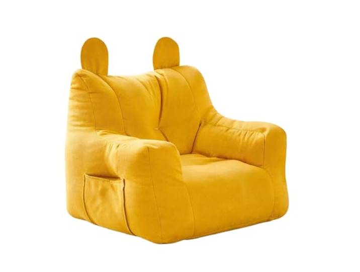 Xumh2024-3 Sitzsack Lazy Sofa Sitzsack Stuhl Kleines Lesen Rückenlehne Schlafzimmer(Yellow)