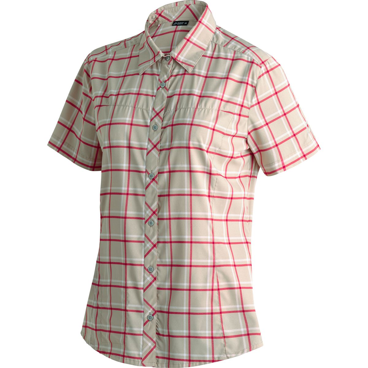 Maier Sports Kendra Short Sleeve Women brown check (M20413) 40 3001034-M20413-40