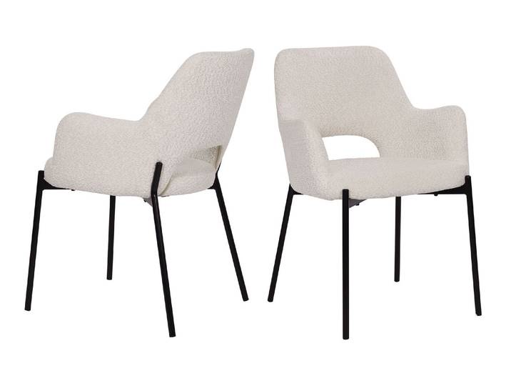 2er Set SIT Möbel SIT&CHAIRS Armlehnstuhl 2er Set Bouclé Cut-Out