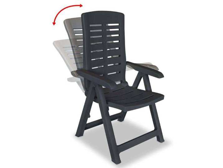 Mobilier de bistro 3 pcs Plastique Anthracite_2 ans garantie_18945