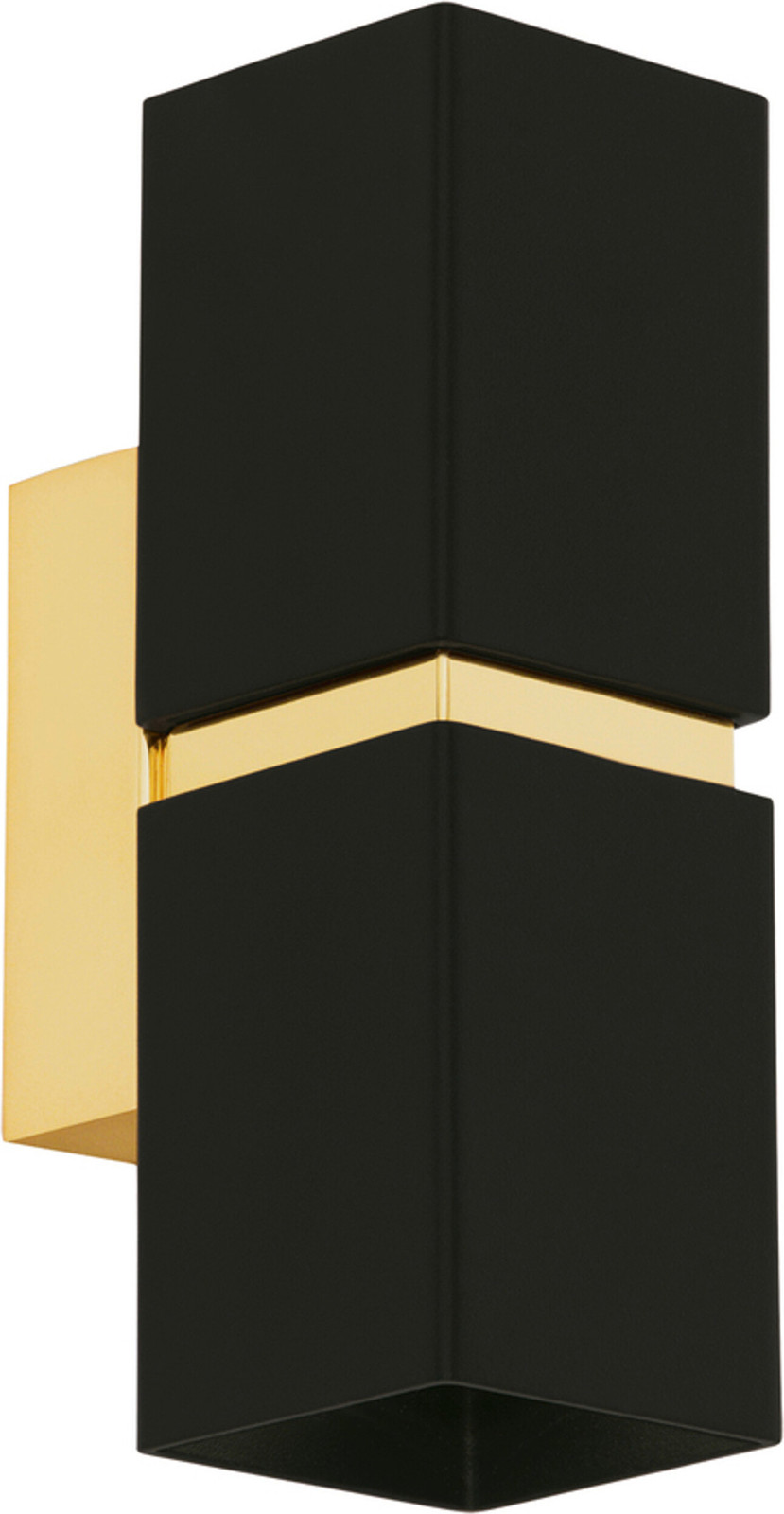 Eglo Passa LED wandlamp Up & Down - Goud/Messing en Zwart - GU10