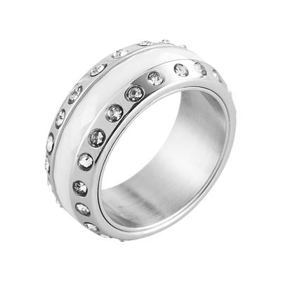 Fingerring JUST "Nerma, langlebig" Gr. 54, weiß, Fingerringe, Damen, 54, Keramik, Fingerring