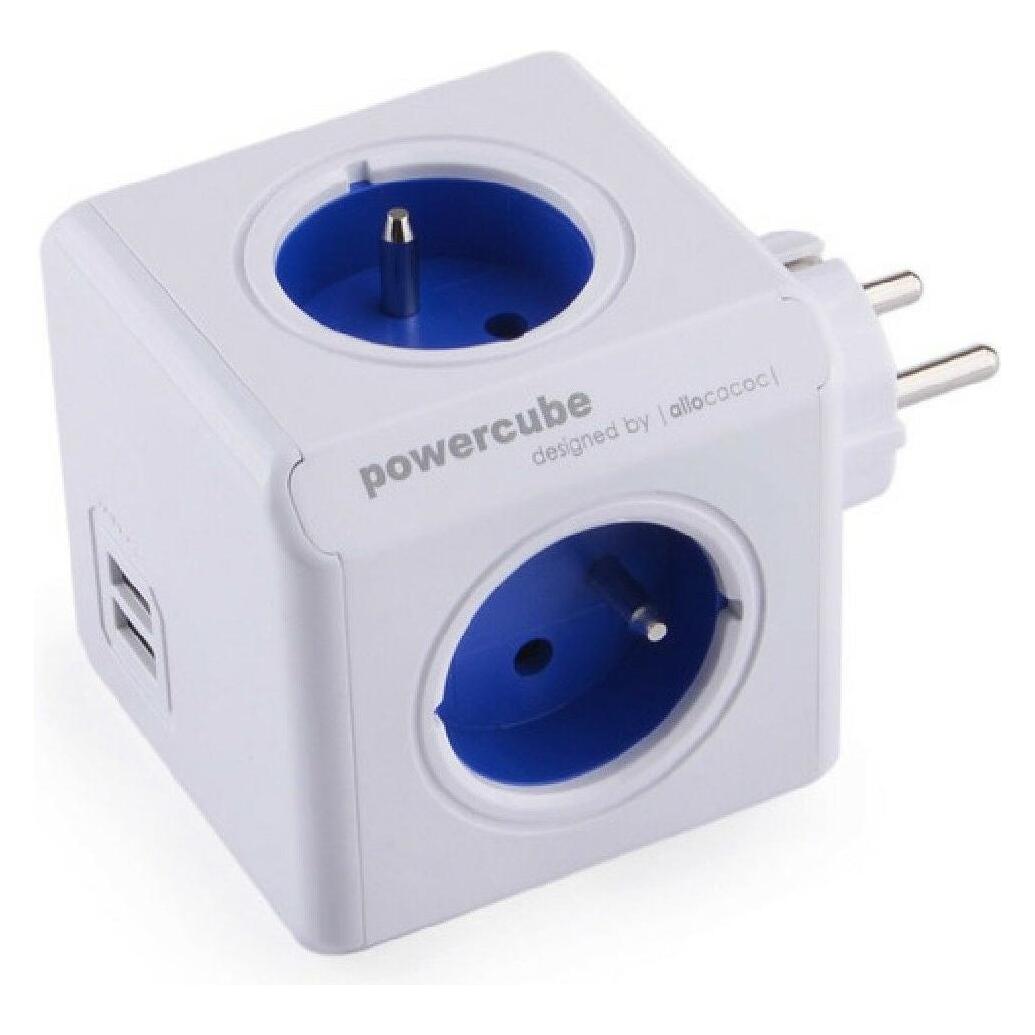 Allocacoc PowerCube Original USB (E) Verlängerungskabel 4 AC-Ausgänge (4x, CEE 7/5) (2202BL/FROUPC)