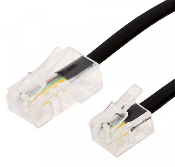 S-CONN Modulaire kabel RJ11 naar RJ45, 4-polig naar 8-polig, 6 meter