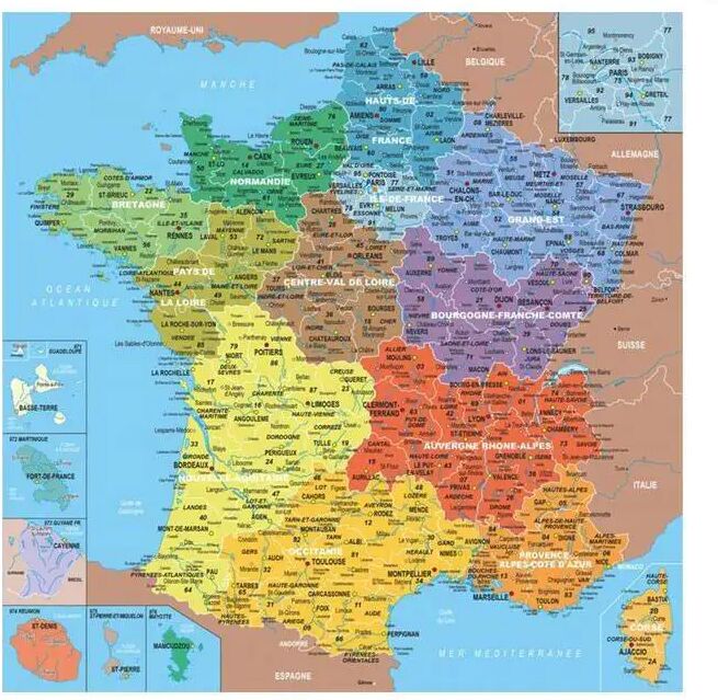 Puzzle Michèle Wilson Puzzle en bois France - Départements - 100 Pcs