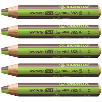 STABILO Aquarellbuntstift woody 3 in 1 duo