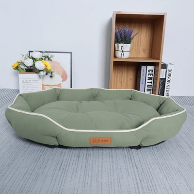 Inspire Essentials CozyHaven Plush Pet Sofa Bed For Dogs And Cats l green