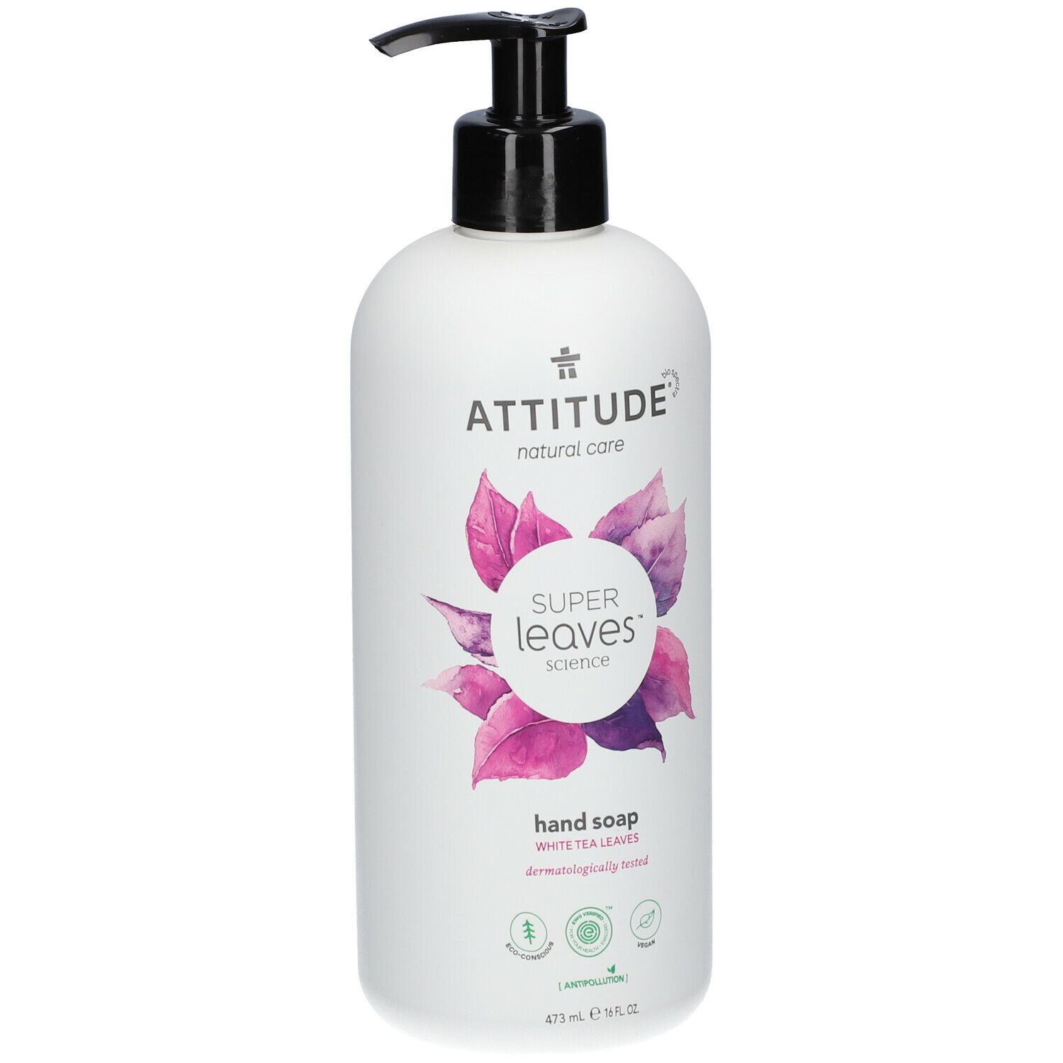 Attitude Natural Handzeep Witte Theeblaadjes 473 ml Seife