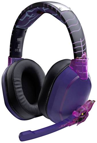 Lexip X TSUME Naruto Shippuden Headset 1 Over Ear Headset kabelgebunden, Bluetooth Stereo Schwarz/Lila Headset, Lautstärkeregelung, Mikrofon-Stum