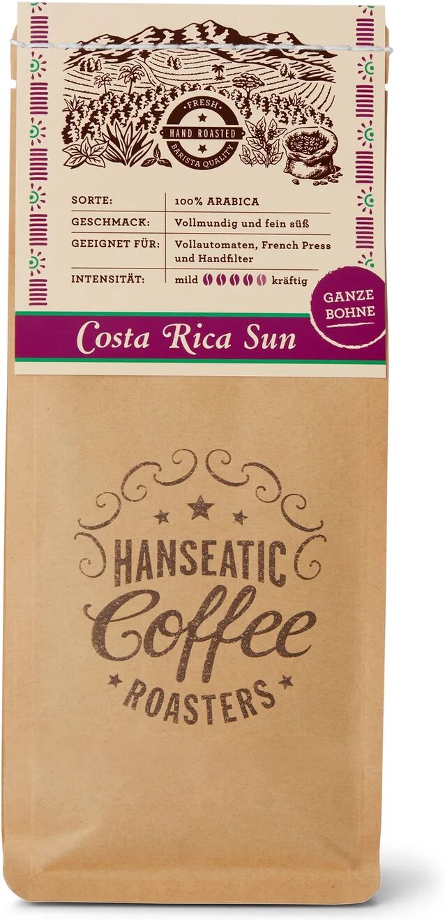 Hanseatic - Costa Rica Sun Filterkaffee - 250 g Ganze Bohne - Intensität: 4/6