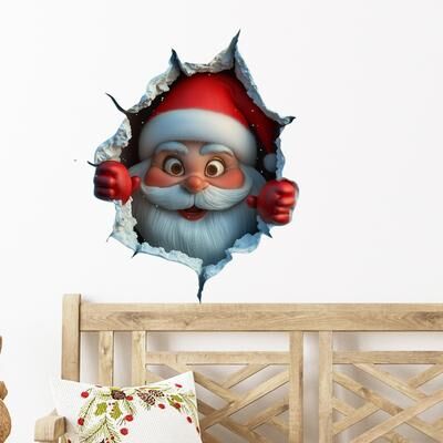 Lush Living Finds Santa Claus Self Adhesive, Christmas Home Decor Stickers, Wall Decals For Holiday Party Decorations Santa Claus Self Adhesive, Christmas Home Decor Stickers, Wall Decals For Holiday Party Decorations