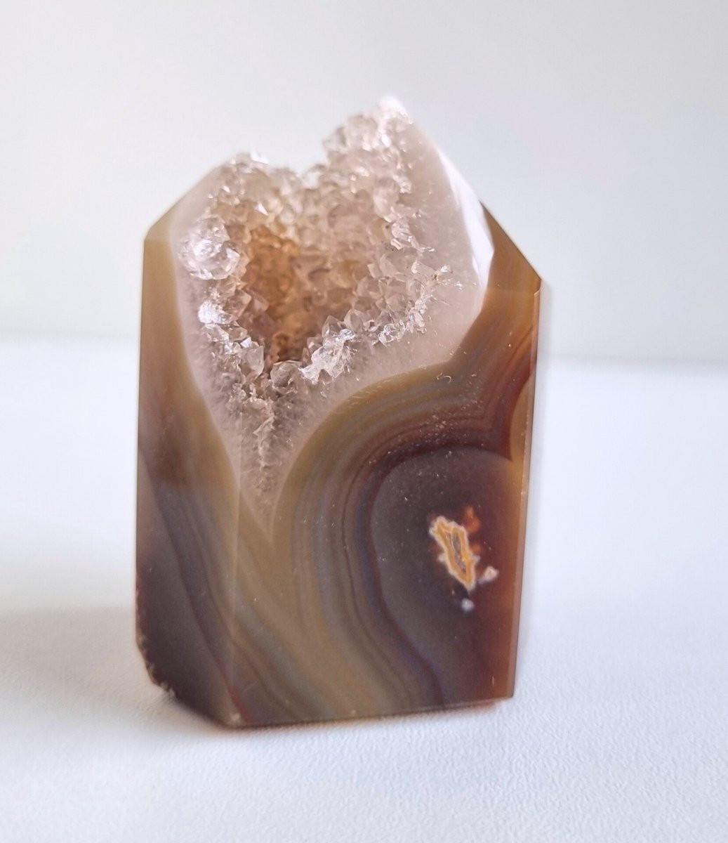 ThaleiaDesign Agaat Toren - Druzy Kwarts Edelsteen Punt voor Spiritualiteit en Woondecoratie