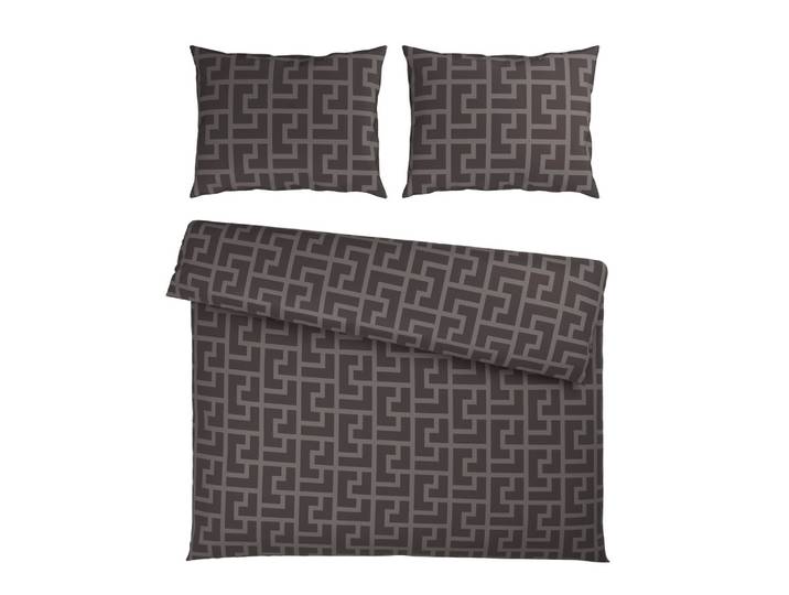 Bettwäsche Mäander XXL Graubraun ca. 200x220cm