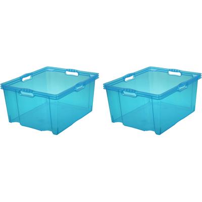 Organizer KEEEPER "franz", blau, B:43cm H:26cm T:52cm, Kunststoff, Aufbewahrungsboxen, Aufbewahrungsboxen xxl, hochwertiger Kunststoff, 44 L