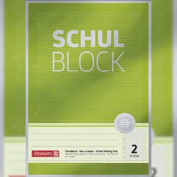 BRUNNEN Schulblock A4 90g 50Bl Lineatur 2