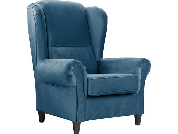 Mid.you Ohrensessel, Blau, Holz, 94x112x92 cm, Made in EU, Wohnzimmer, Sessel, Ohrensessel