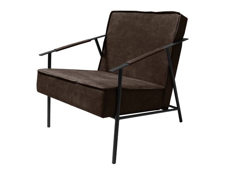 Fauteuil Canoas II Marron/Marron Microfibre Priya 66 x 75 x 75cm