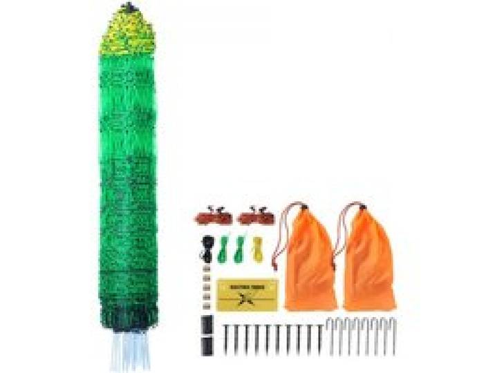 VEVOR Elektrozaunnetz, 1,21 x 51,2 m, PE-Netzzaun-Set mit Pfosten und Doppelspitzen, praktisches tragbares Netz für Hühner, Enten, Gänse, Kaninchen, für den Einsatz in Hinterhöfen, auf Bauernhöfen