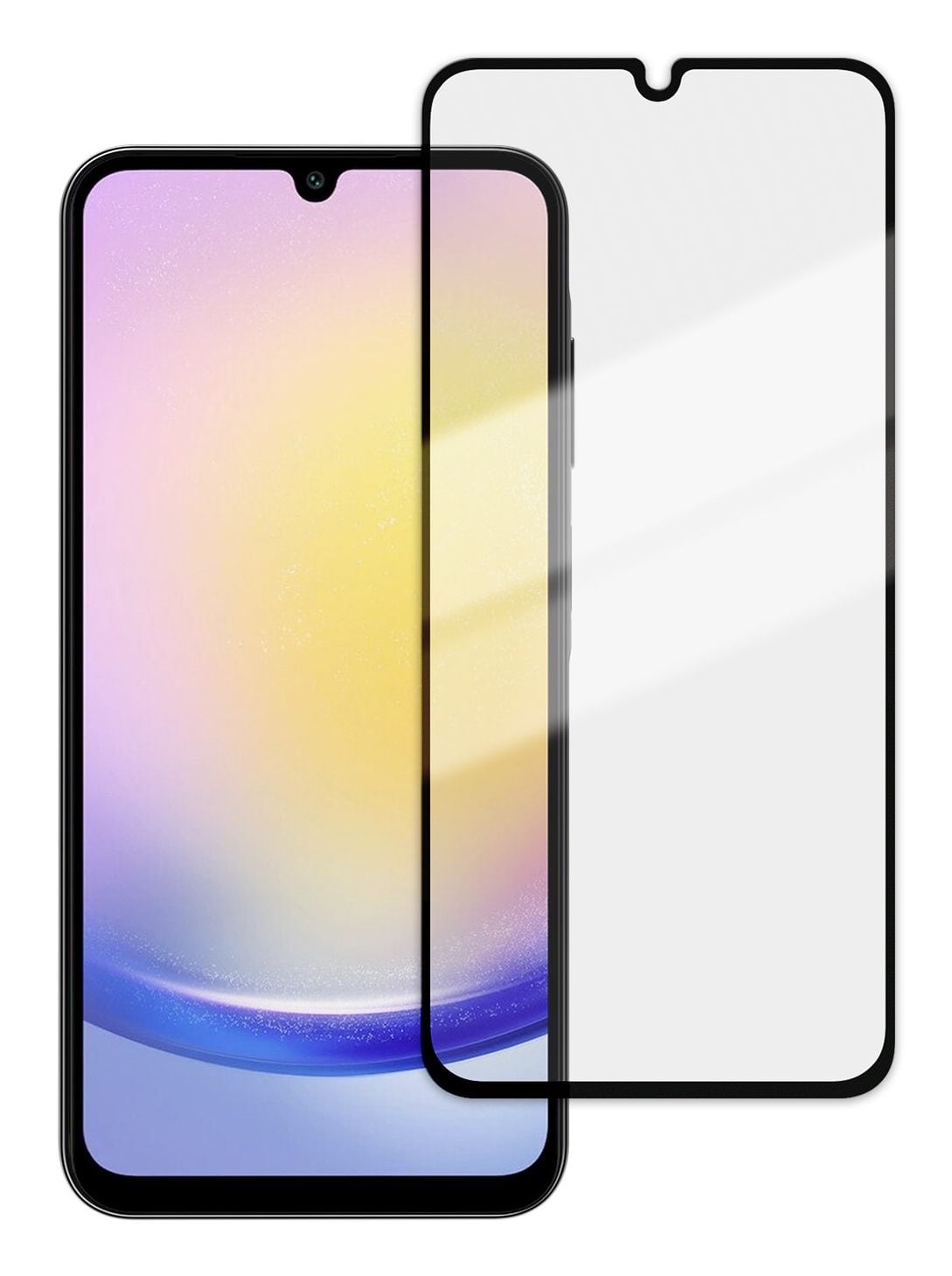 Vivanco Klare Bildschirmschutzfolie gehärtetes Glas 9H für Samsung Galaxy A25 Full Screen 63971
