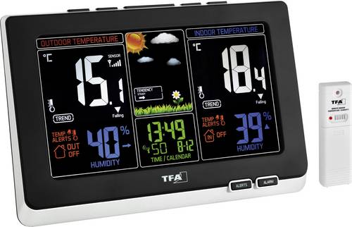 TFA Dostmann Spring 35.1129.01 Funk-Wetterstation Vorhersage für 6 bis 12 Stunden Anzahl Sensoren max. 1