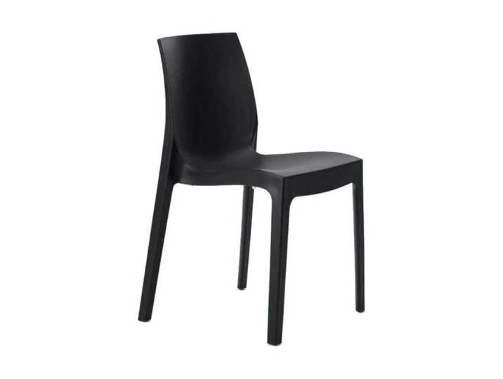 Chaise de Jardin Empilable Plastique Colorée Rome Grand Soleil pour Restaurant - Noir