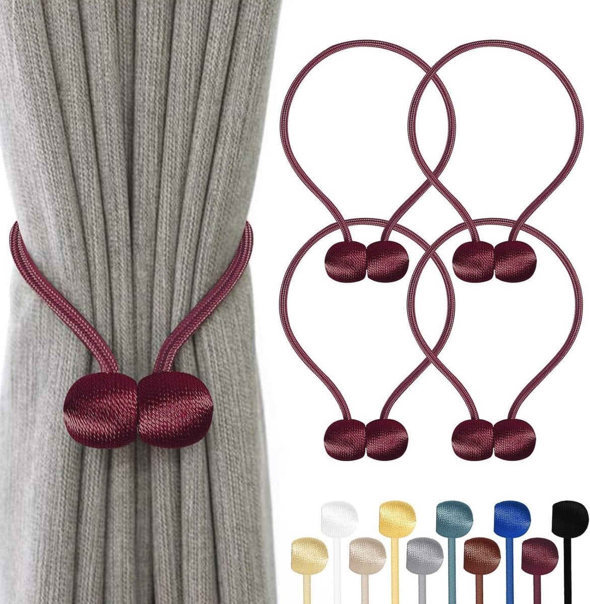 Magnetische Gordijnhouders - 4 stuks voor elegante decoratie