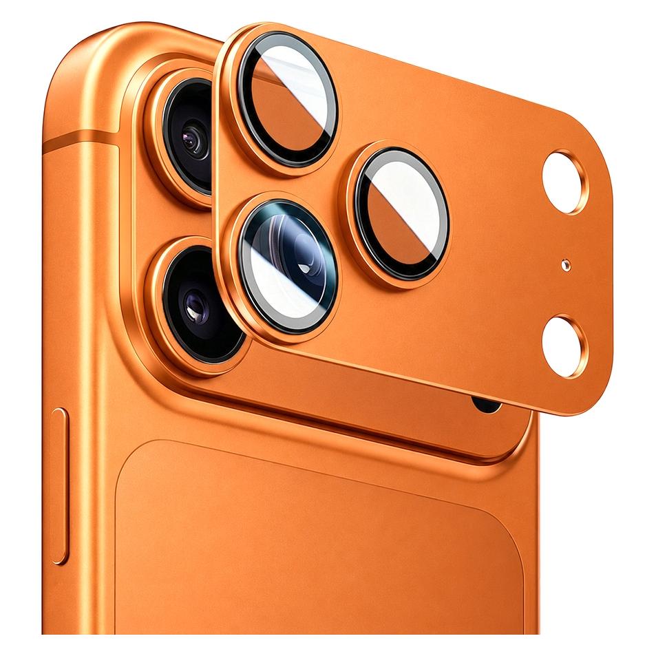 BlueO - Integrated Metal Camera Lens Protector - iPhone 17 Pro Max - Orange (Apple iPhone 17 Pro Max) (75131882)