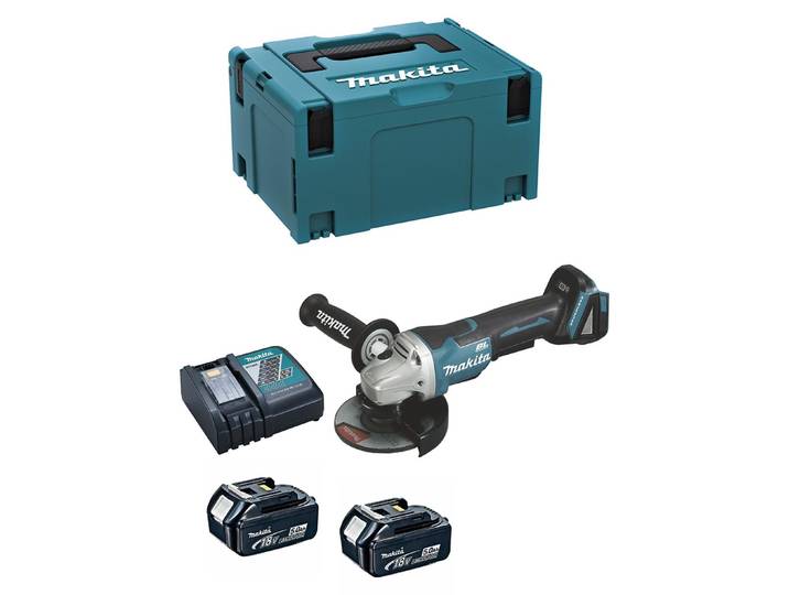 Meuleuse Ø 125 mm 2x5Ah 18V LXT ® MAKITA DGA508RTJ en MAKPAC