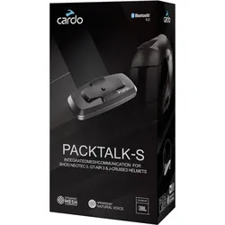 Cardo Packtalk-S Bluetooth Kommunikationssystem Einzelset für Shoei Gen 3 Motorradhelme