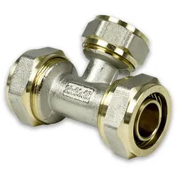 Klemmringverschraubung Schraubfitting Pipetec, T-Stück, Mittelabgang reduziert (Ausführung: 26 - 16 - 26 mm)