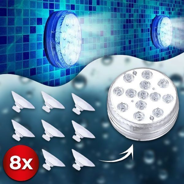 Mormark 8 stuks mini-zuignappen voor onderwater RGB-zwembadverlichting AQUASHEINCUPS