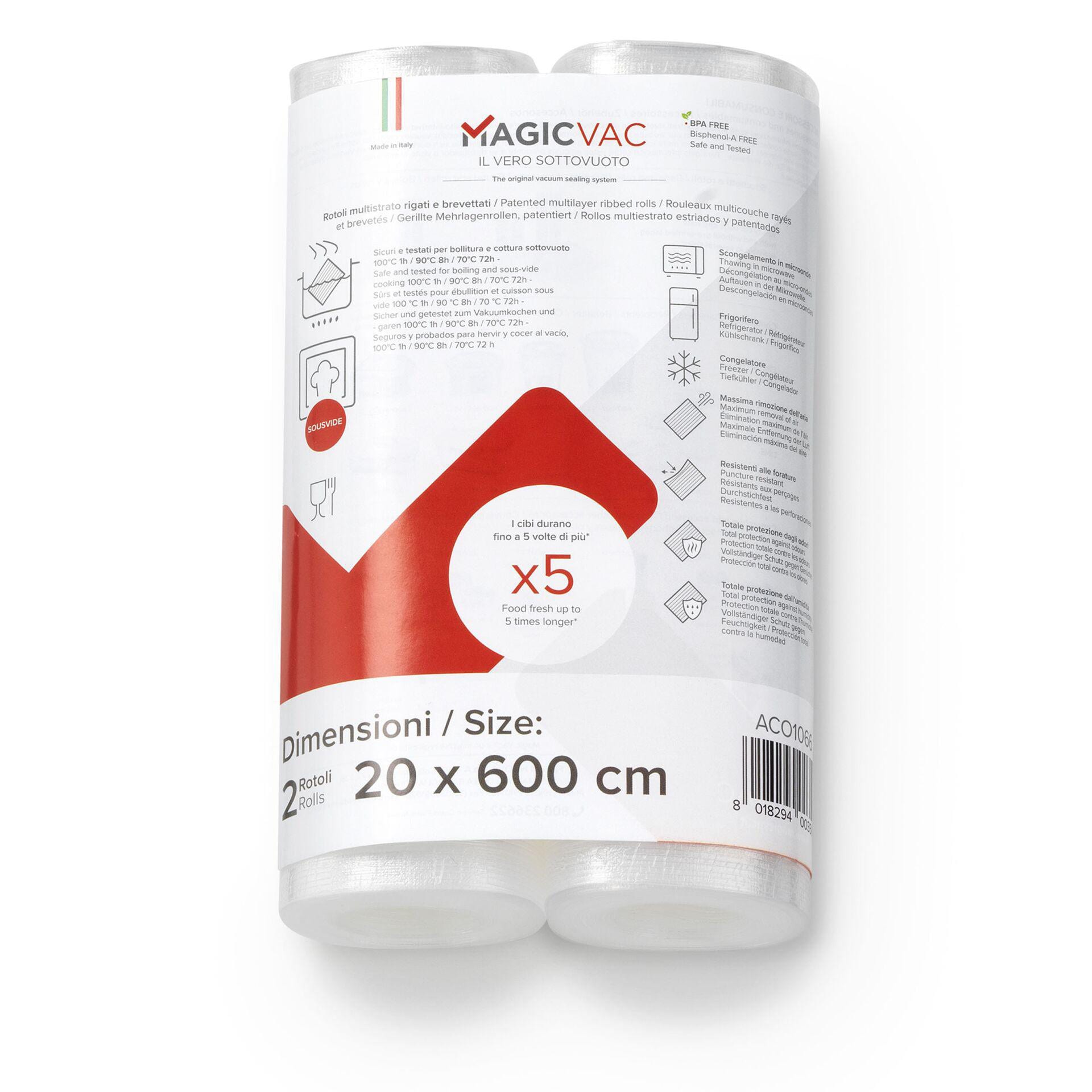 Magic Vac MagicVac 2 Vakuumierfolienrollen 20 cm x 6 m ACO1066