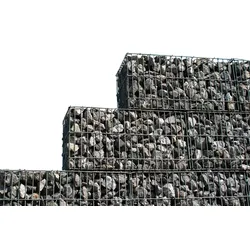 4 Stück Gabionen Stein Gabionen Steinkorb  Set 150x100x30 cm Steinkorb Mauer Sichtschutz Jet-Line